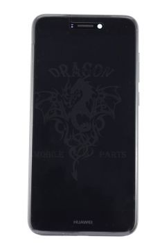 Дисплей Huawei P8 lite 2017 Prague-L21 із сенсором Black/Чорний у зборі з передньою панеллю та акумуляторною батареєю, оригінал.