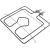 Верхній тен (гриль) для духовки Gorenje 949111, 2700W, 230V, L=345mm, B=365mm