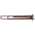Фланцевий тен для бойлера Kawai 34013100000 2000W (мідний) L=310mm, діаметр фланця 64mm (анод M4)