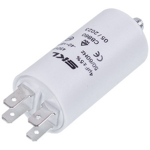 Конденсатор пусковий 4uF 450V для пральної машини SKL CAP507UN 30x60mm (4 клеми)