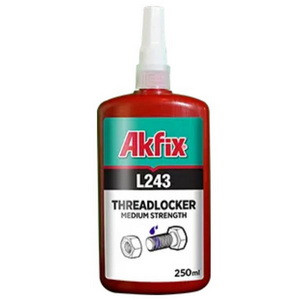Клей фіксатор різьби Akfix L243 (середньої міцності) 50g синій для розбірних з'єднань