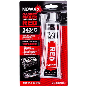 Силіконовий герметик високотемпературний Nowax NX37309 85g червоного кольору