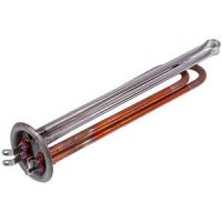 Фланцевий тен для бойлера Thermex 2000W (мідний), діаметр фланця 63mm, 2 трубки під датчик (M6)