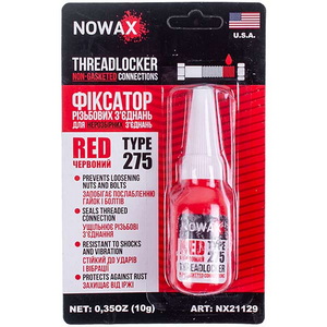 Фіксатор THREADLOCKER RED 10g для різьби побутової техніки Nowax NX21129