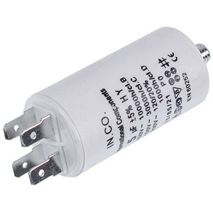 Конденсатор пусковий CBB60 5uF 450V для пральної машини (4 клеми, під гайку, 32x58mm)