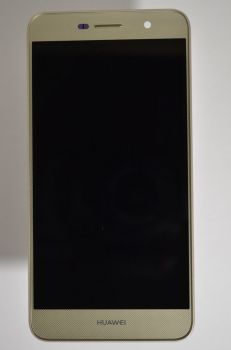 Дисплей Huawei Y6 Pro TIT-U02 із сенсором Gold/Золотий у зборі зі шлейфом бічних кнопок та динаміком слуховим, оригінальний.