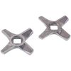 Ніж двосторонній для м'ясорубки Zelmer 10003883 ZMMA028X (2 шт.) D=55.5mm s=5mm Отвір=10x10mm NR8