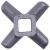Ніж м'ясорубки Bosch 00620949 D=45mm s=9.5mm Отвір=9x9mm