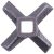 Ніж м'ясорубки Zelmer 00755469 D=54mm s=9mm Отвір=10x10mm NR8 ZMMA018X (A863107.00)