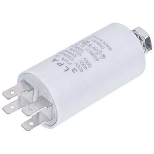 Конденсатор пусковий CBB60 3 мкФ 450V для пральної машини 34x70mm (4 клеми)
