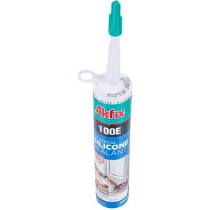 Силіконовий герметик білий 280ml універсальний Akfix 100E