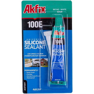 Силіконовий герметик універсальний прозорий 50ml Akfix 100E