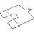 Нижній тен для духовки Ardo 524012200 1600W 230V L=360mm B=345mm