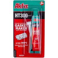 Силіконовий герметик термостійкий червоного кольору Akfix HT300 50g