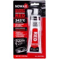 Силіконовий герметик високотемпературний Nowax NX37309 85g червоного кольору