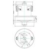 Двигун пилососа Koolwen для Bosch KW45348VCM D=120 mm H=105 mm 800 W