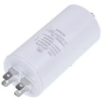 Конденсатор пусковий CBB60 30uF 450V для пральної машини (4 клеми, під гайку) 45x95mm
