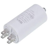 Конденсатор пусковий CBB60 10uF 450V для пральних машин (4 клеми, під гайку) 65x36mm