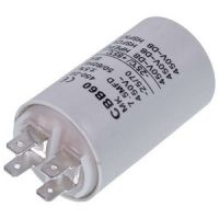 Конденсатор пусковий CBB60 7.5uF 450V для пральної машини (4 клеми, під гайку) 38x60mm