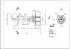 Шнек в зборі з муфтою для м'ясорубок Zelmer NR5 12000130 (односторонній ніж)