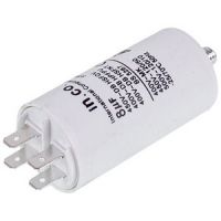 Конденсатор пусковий CBB60 для пральної машини SKL 8uF 450V 35x65mm (4 клеми, під гайку)